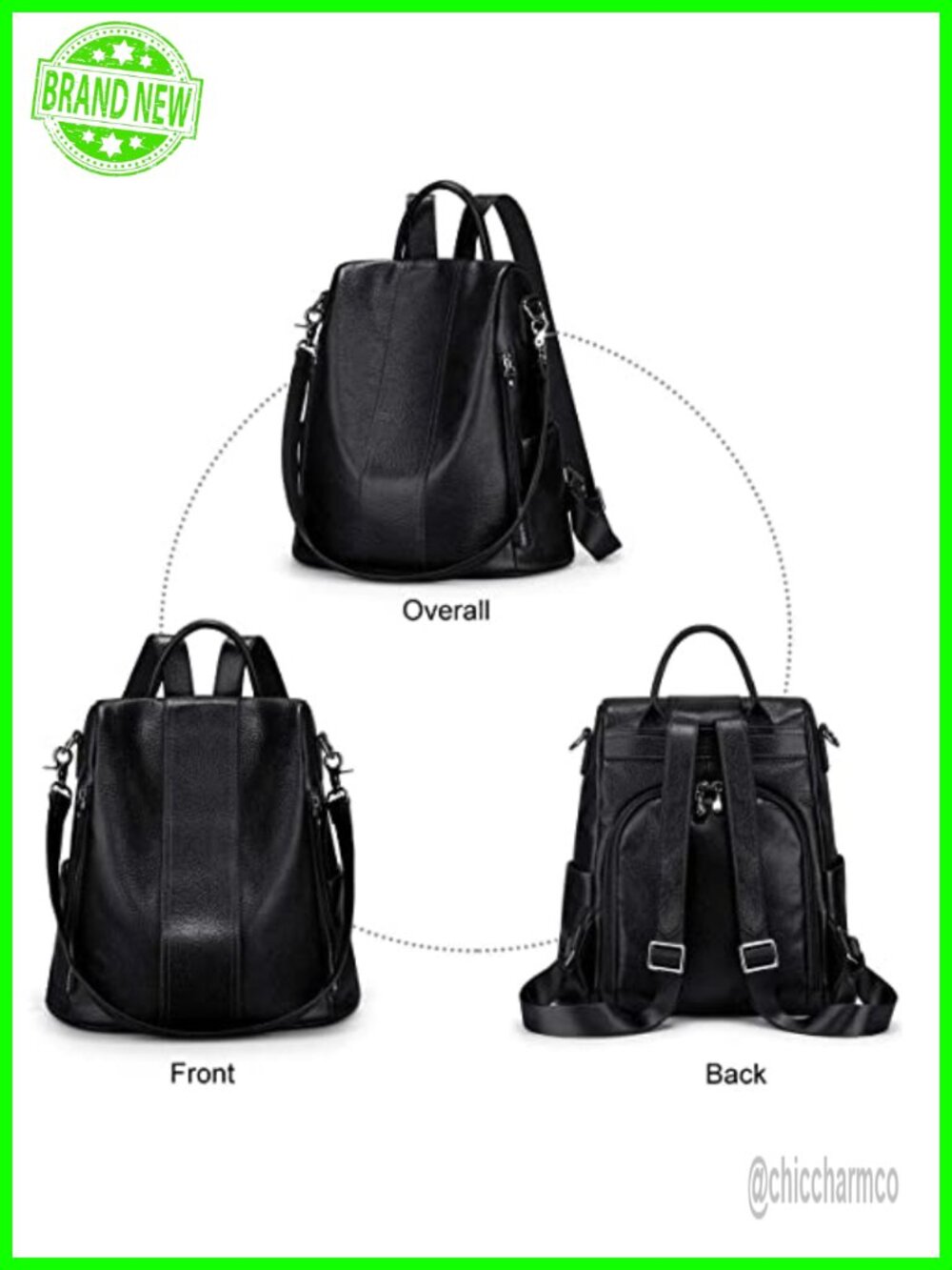 Genuine Leather Women's Backpack Rucksack Daypack With Tablet Pocket For Work View 5
